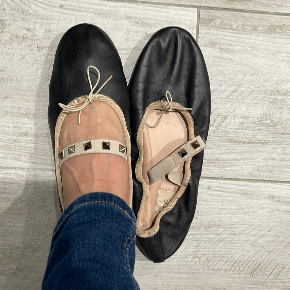 Valentino Leather Ballet Flats